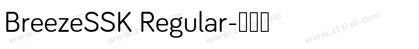 BreezeSSK Regular字体转换